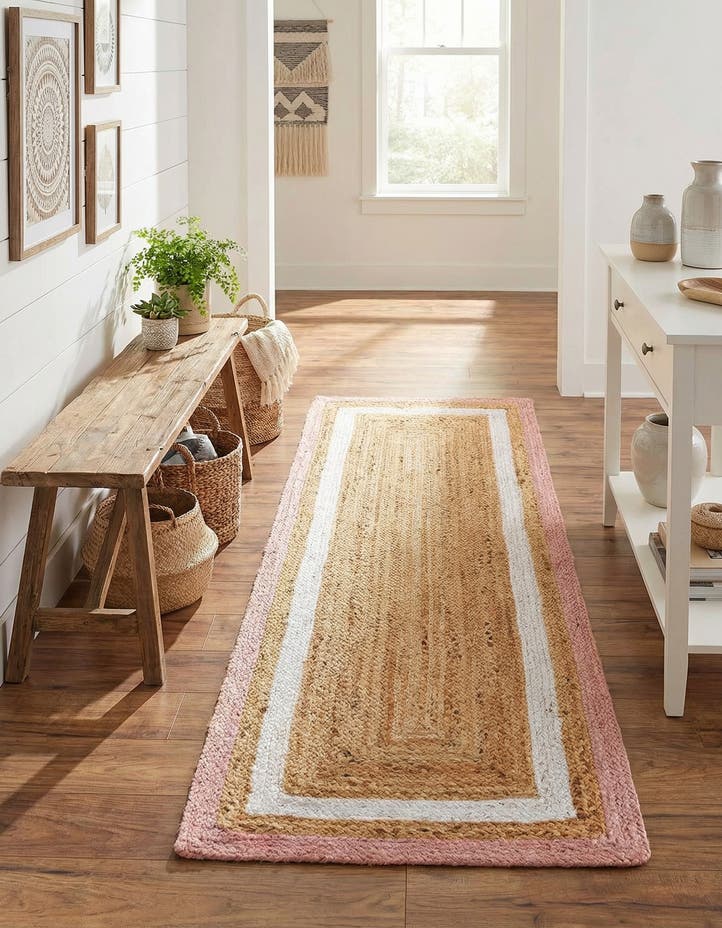 2' x 6' 1 Handmade Braided Jute Runner Rug
