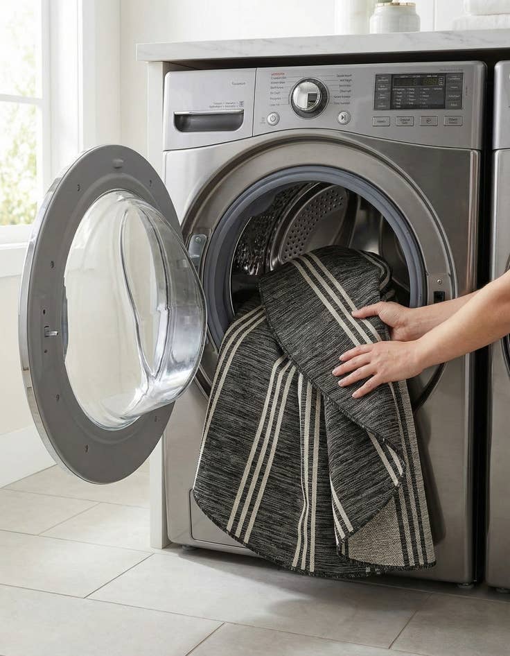 Detail image of 7' 10 x 10'  Washable Jill Zarin Anguilla Indoor / Outdoor Oval Rug