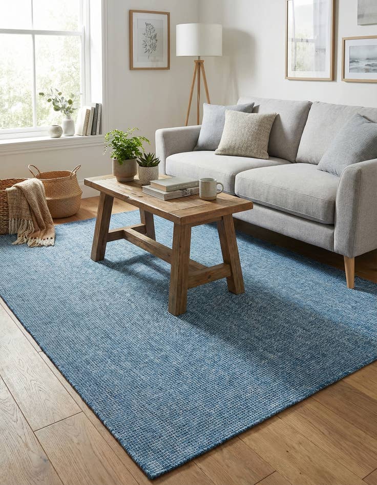 Detail image of 5' 3 x 8'  Washable Solid Indoor / Outdoor Rug