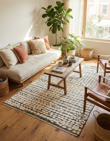 5' 6 x 8' 5 Hand Knotted Moroccan Wool Rug
