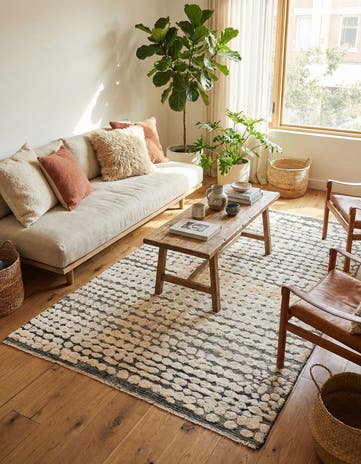 5' 6 x 8' 5 Hand Knotted Moroccan Wool Rug