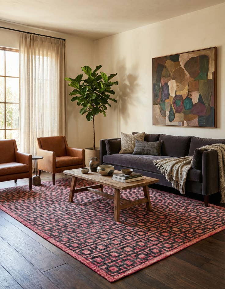 Detail image of  6' 5 x 10' 3  Hand Knotted Darya Wool Rug