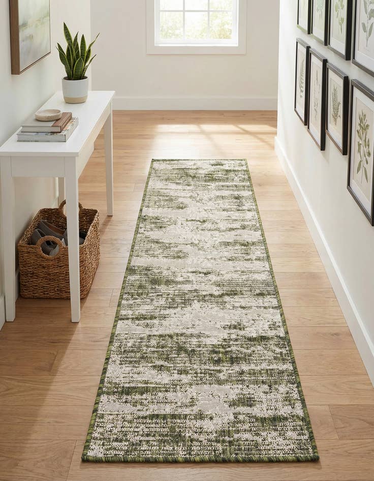 Detail image of 2' x 6' Easy-Clean Modern Indoor / Outdoor Runner Rug