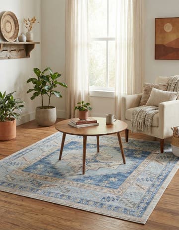 Sky blue Whitney Square Rug