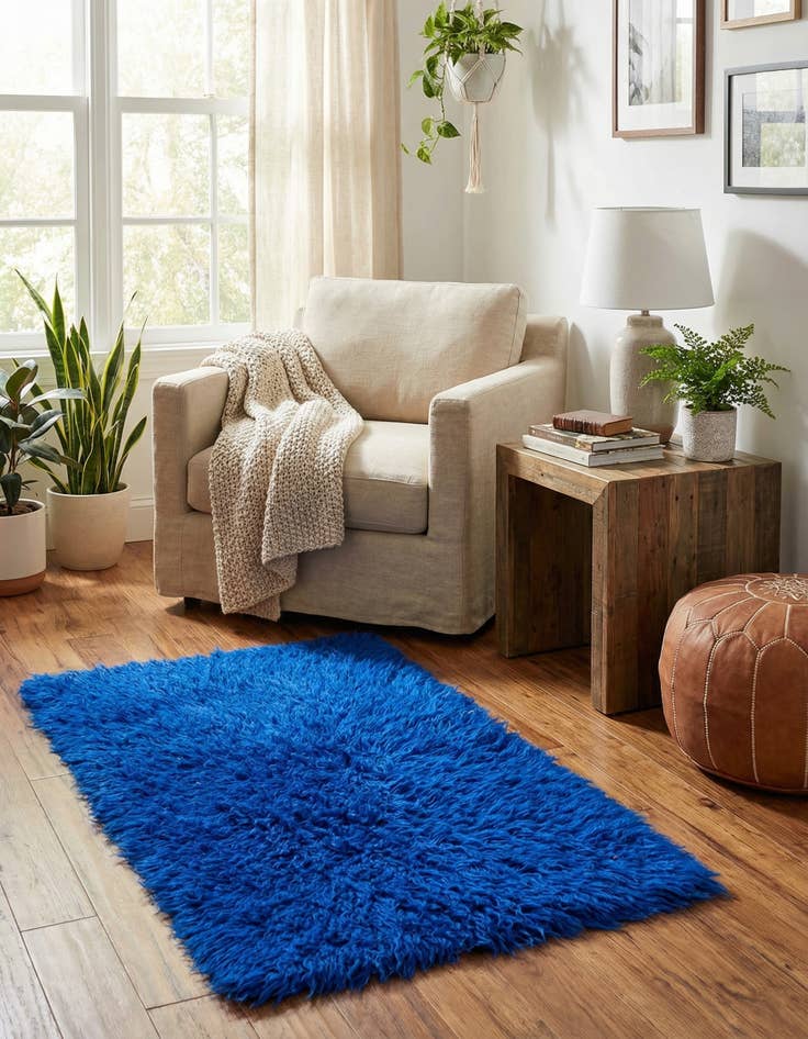 Detail image of 2' 2 x 4'  Hand Knotted Moroccan Wool Runner Rug