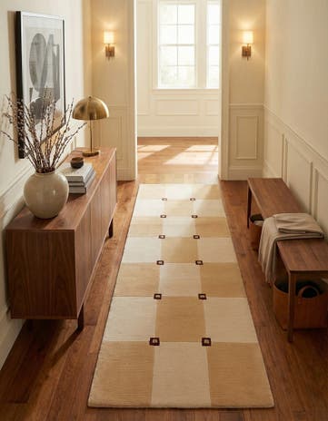 2' 8 x 6' 6 Hand Knotted Darya Wool Runner Rug