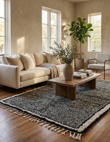 5' 2 x 9' Hand Knotted Moroccan Wool Rug