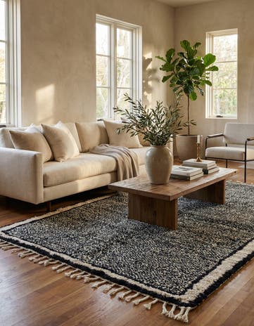 5' 2 x 9' Hand Knotted Moroccan Wool Rug