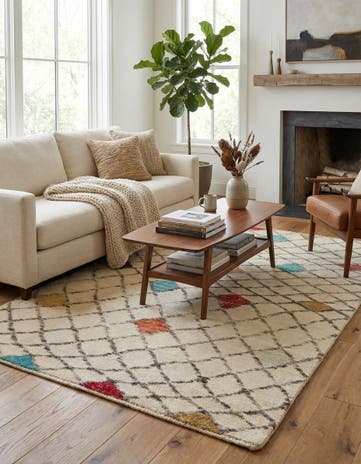 4' x 6' 4 Hand Knotted Darya Wool Rug
