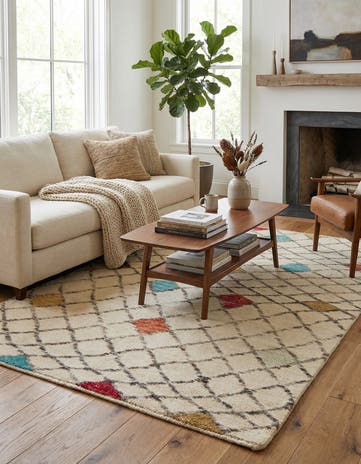 4' x 6' 4 Hand Knotted Darya Wool Rug