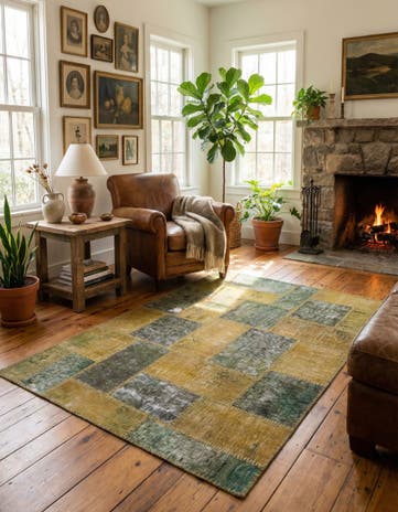 3' 9 x 5' 4 Hand Knotted Ultra Vintage Persian Wool Rug