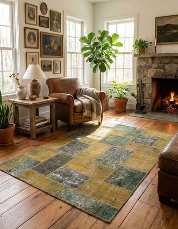 3' 9 x 5' 4 Hand Knotted Ultra Vintage Persian Wool Rug