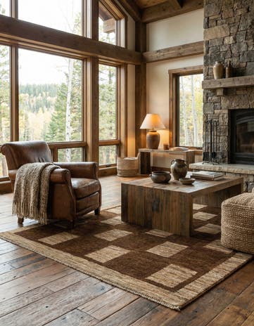 4' 6 x 7' 2 Hand Knotted Kashkuli Gabbeh Oriental Wool Rug