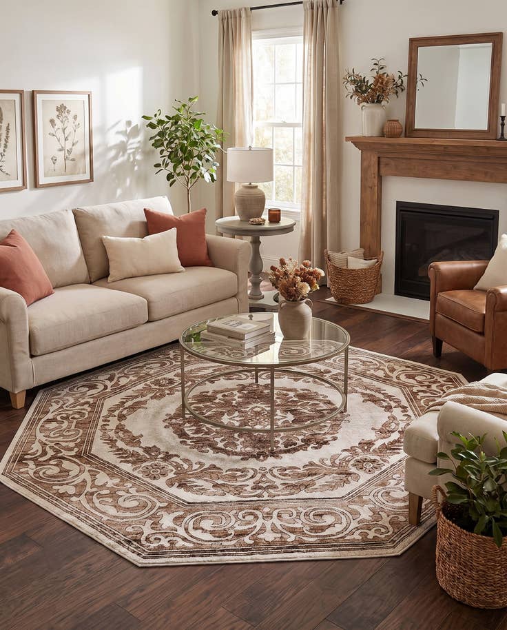 Detail image of 7' 10 x 7' 10 Hermitage Octagon Rug