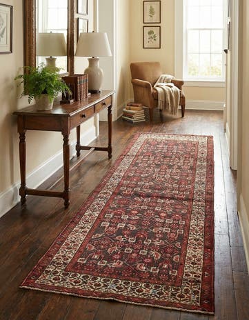 3' 7 x 10' 9 Hand Knotted Malayer Persian Wool Runner Rug