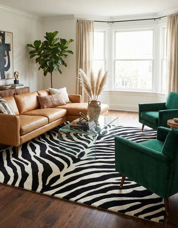 7' 10 x 7' 10 Hand Tufted Safari Wool Square Rug