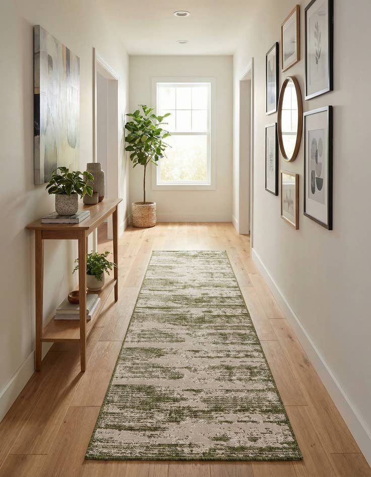 Detail image of 2' 7 x 10'  Washable Modern Indoor / Outdoor Runner Rug