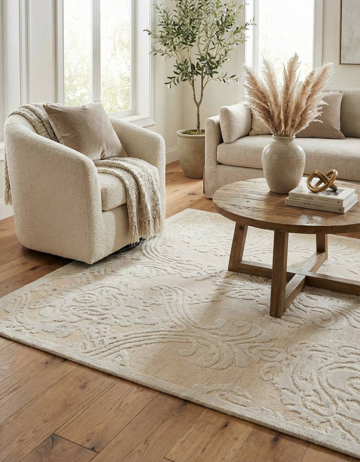 Detail image of  3' x 4' 11  Hand Knotted Darya Wool Rug