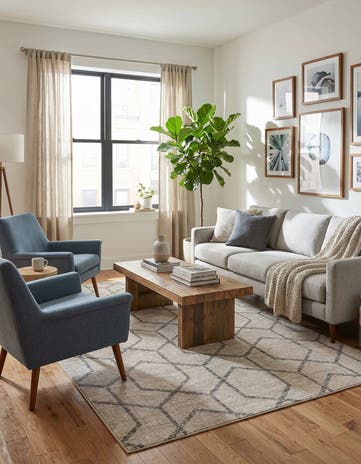 5' 3 x 8' Eco Trellis Rug