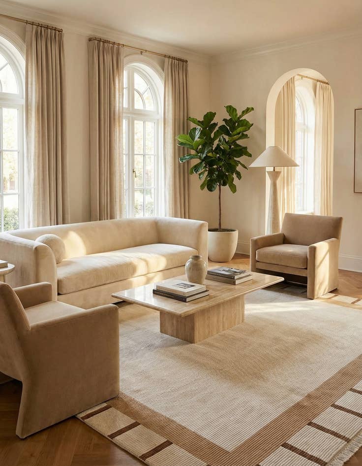 Detail image of 6' 11 x 9' 6  Hand Knotted Darya Wool Rug