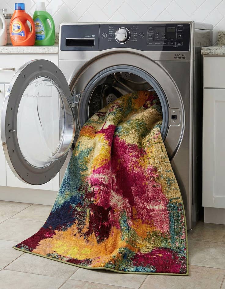 Detail image of  3' 3 x 5' 3  Washable Hyacinth Rug