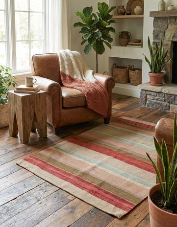 3' 3 x 3' 4 Hand Woven Pillow Wool Square Rug