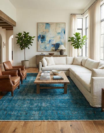 6' 3 x 9' 8 Hand Knotted Ultra Vintage Persian Wool Rug