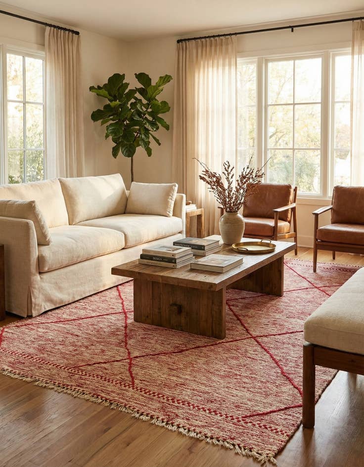 Detail image of 5' 5 x 8' 3  Hand Knotted Moroccan Wool Rug