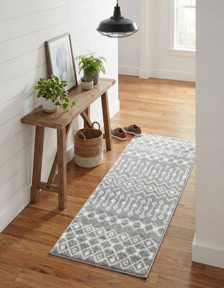 Detail image of 2' x 5' 3 Moroccan Trellis Runner Rug