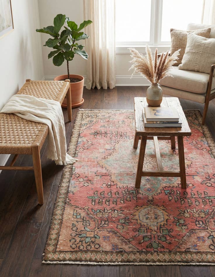 Detail image of 3' 1 x 5'  Hand Knotted Ultra Vintage Persian Wool Rug