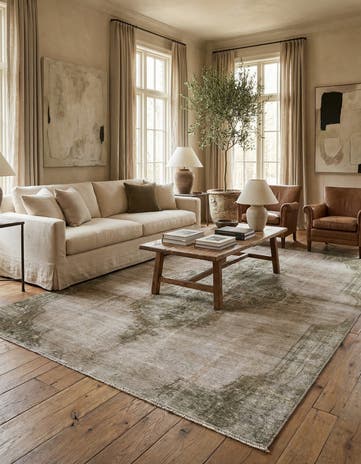 5' 5 x 8' 7 Hand Knotted Ultra Vintage Persian Wool Rug