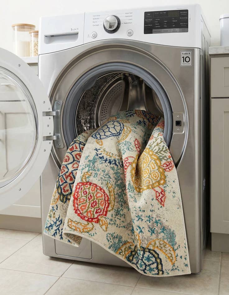 Detail image of  4' 1 x 4' 1  Washable Amalfi Square Rug