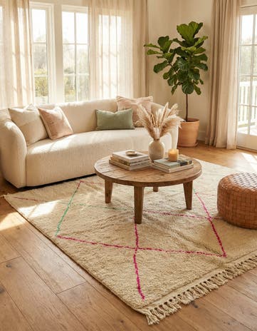 5' 2 x 8' Hand Knotted Moroccan Wool Rug