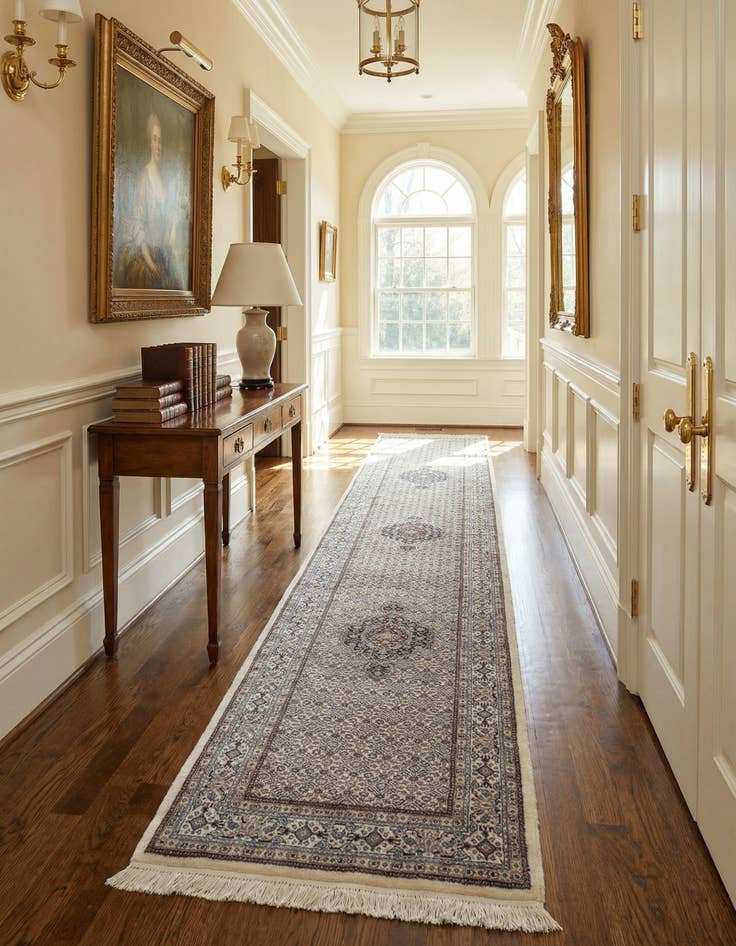 Detail image of 2' 5 x 13' 3 Hand Knotted Mood Persian Wool Runner Rug