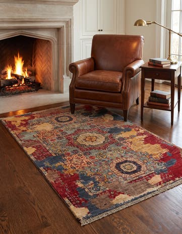 3' 5 x 4' 9 Hand Knotted Mamluk Ziegler Rug