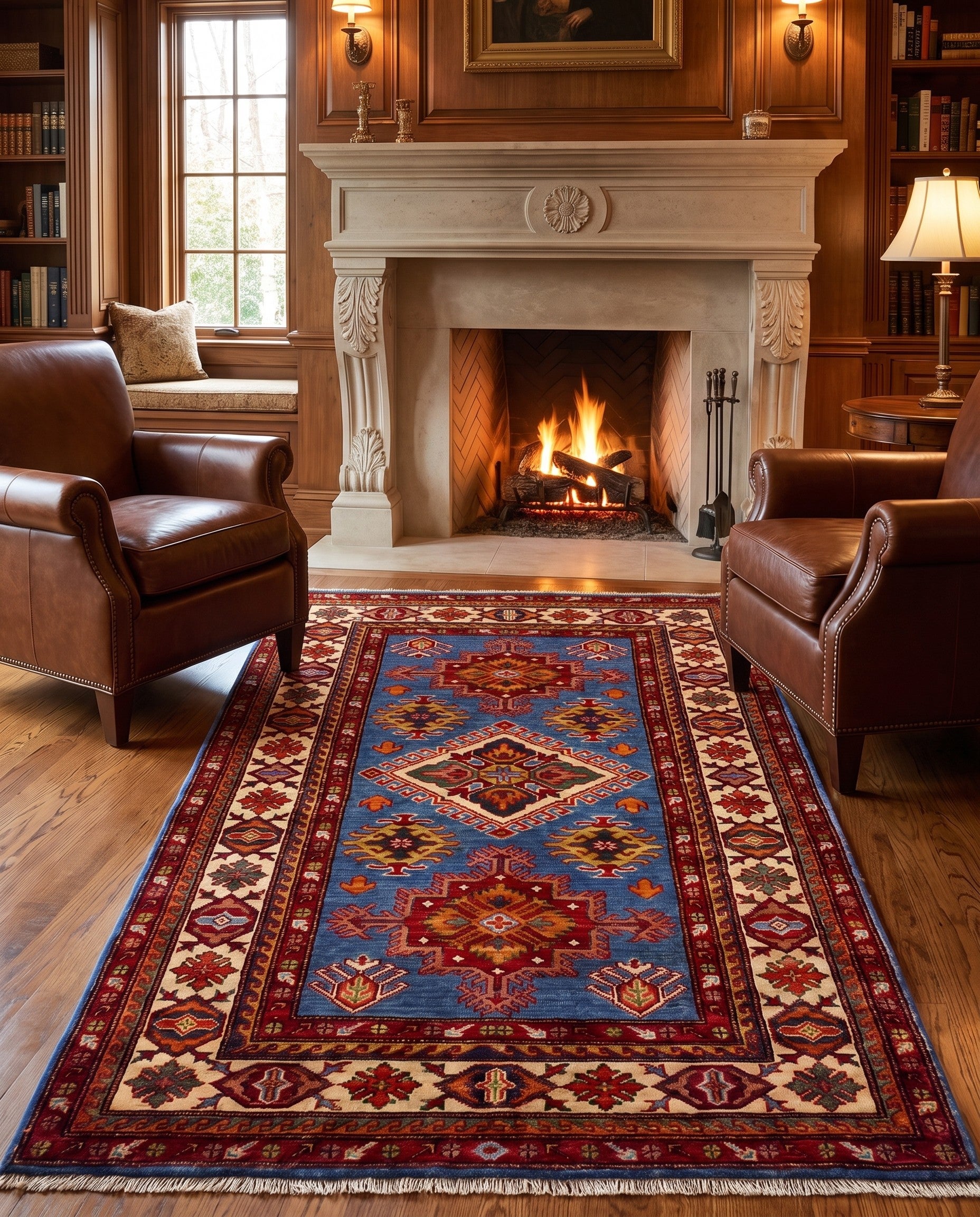 3' 4 x 5' 5 Hand Knotted Kazak Rug