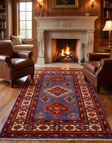 3' 4 x 5' 5 Hand Knotted Kazak Rug
