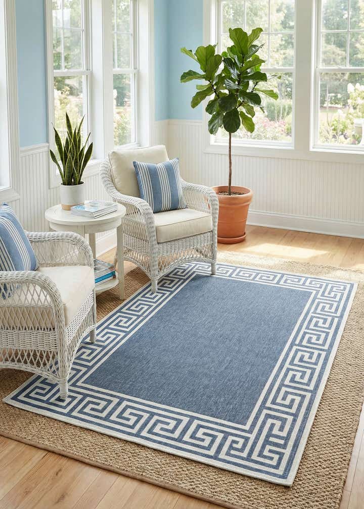 4' x 6' Easy-Clean Coastal Indoor / Outdoor Rug