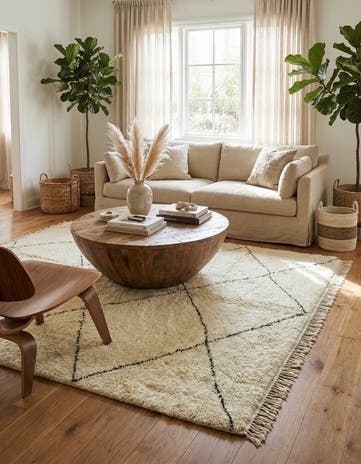 6' 10 x 10' 6 Hand Knotted Moroccan Wool Rug
