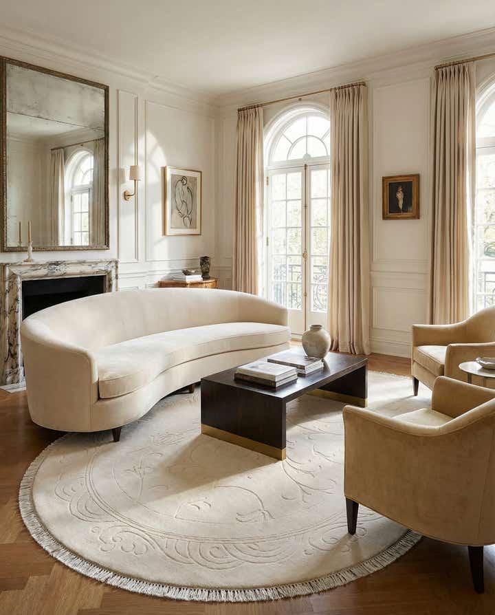 6' 6 x 9' 8 Hand Knotted Darya Wool Oval Rug