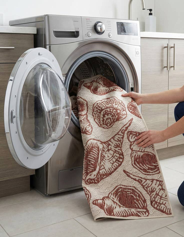 Detail image of  2' x 6'  Washable Coastal Indoor / Outdoor Runner Rug