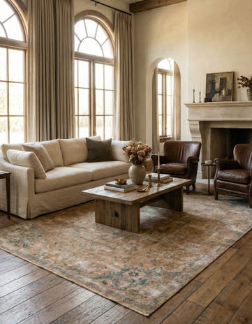 7' 5 x 11' 6 Hand Knotted Ultra Vintage Persian Wool Rug