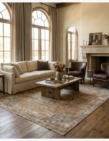7' 5 x 11' 6 Hand Knotted Ultra Vintage Persian Wool Rug