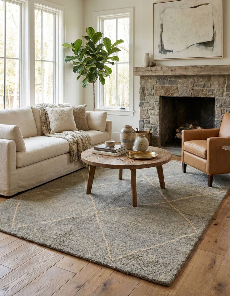 Detail image of 4' 8 x 6' 7  Hand Knotted Darya Wool Rug