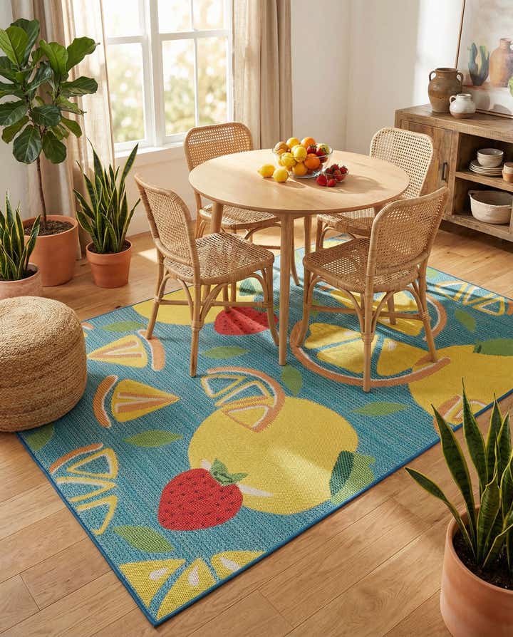 6' 1 x 9' Easy-Clean Baja Indoor / Outdoor Rug
