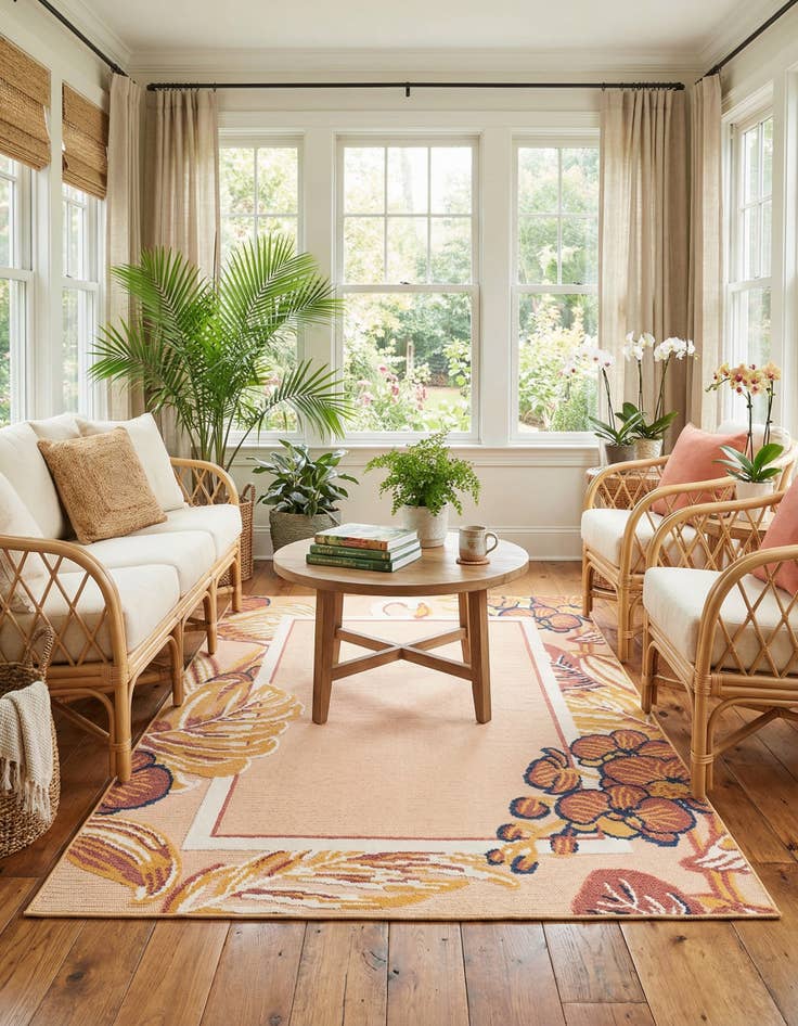 Detail image of 5' x 7' 7  Washable  Indoor / Outdoor Rug