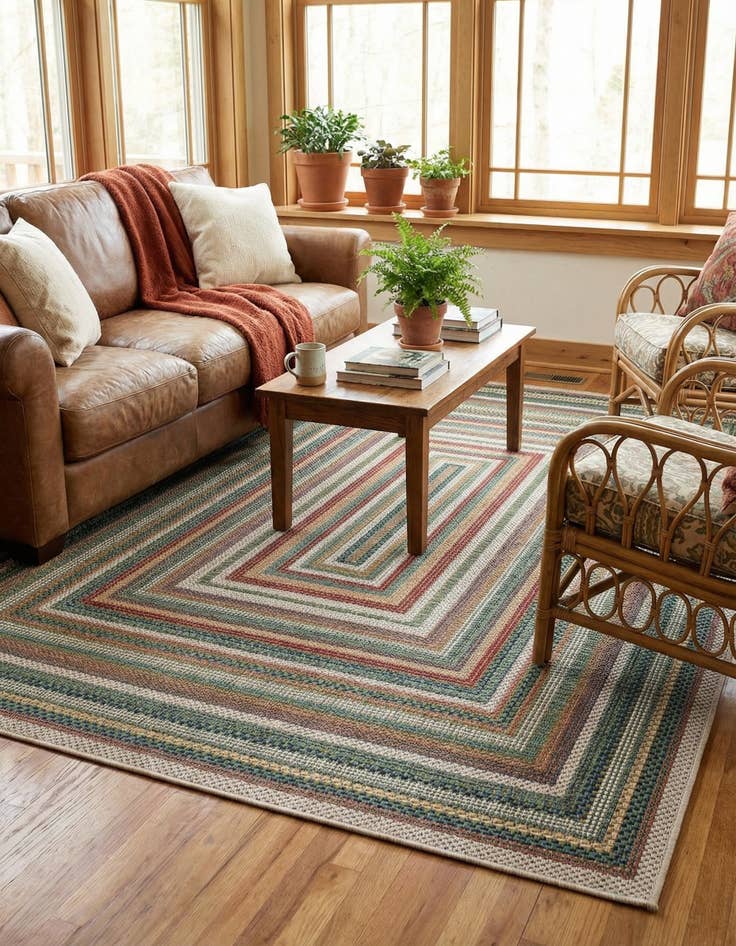 Detail image of 10' x 13'  Washable Baja Indoor / Outdoor Rug