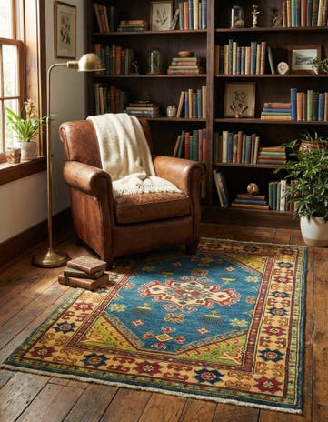 2' 8 x 4' Hand Knotted Kazak Rug