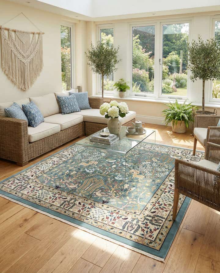 6' x 6' Nain Design Square Rug