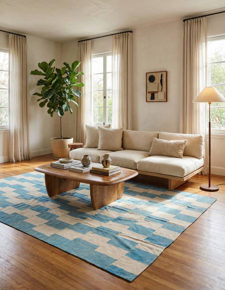 Detail image of 7' 7 x 10' 1  Hand Woven Kilim Modern Wool Rug